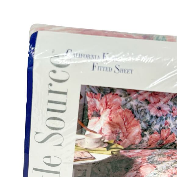 Vintage Mervyns Style Source Cal King Floral Fitted Sheets Bedroom Decor New - Picture 6 of 13
